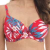 FANTASIE Santos Beach Gathered Full Cup Bikini Top - Pomegranate