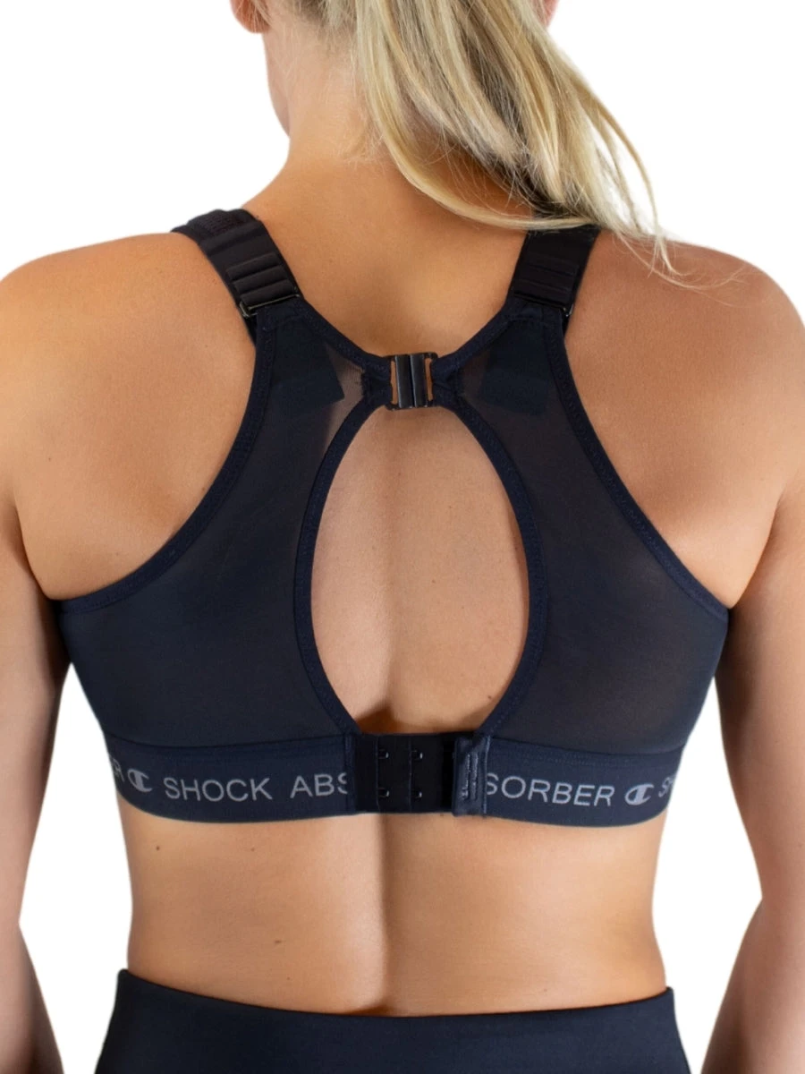 Shock Absorber Ultimate Run Padded Sports Bra - Black/Silver - Image 4