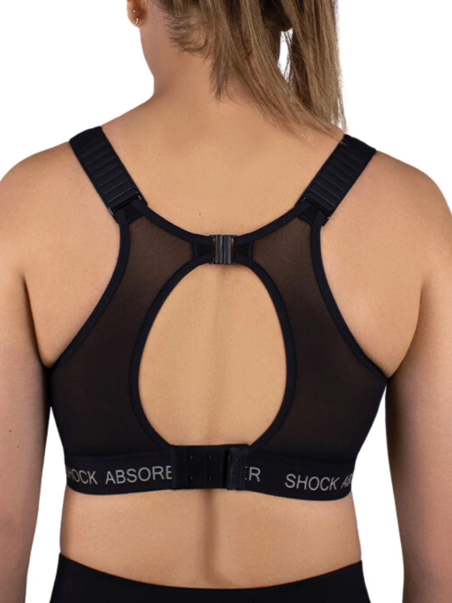 Shock Absorber Ultimate Run Padded Sports Bra - Black/Silver - Image 2