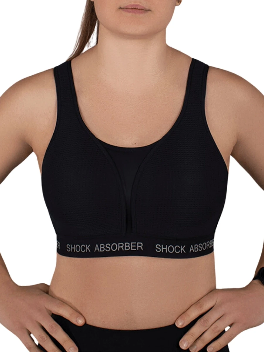 Shock Absorber Ultimate Run Padded Sports Bra - Black/Silver