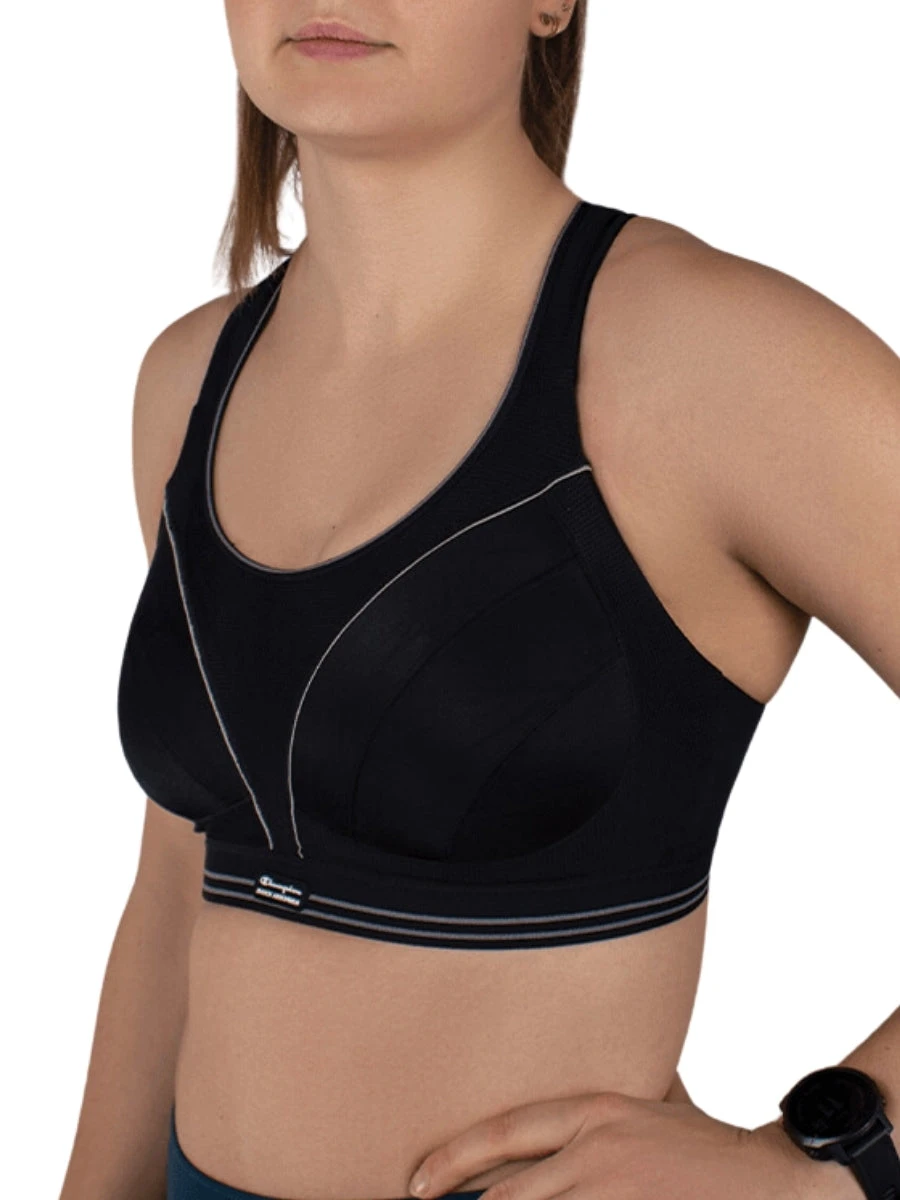 Shock Absorber Ultimate Run Sports Bra - Black/Silver - Image 6