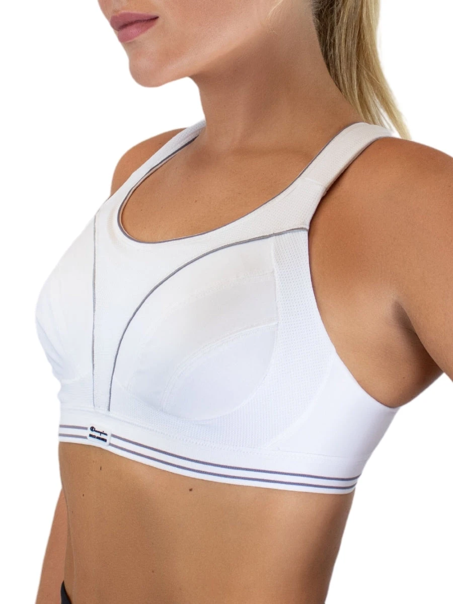 Shock Absorber Ultimate Run Sports Bra - White/Silver - Image 4