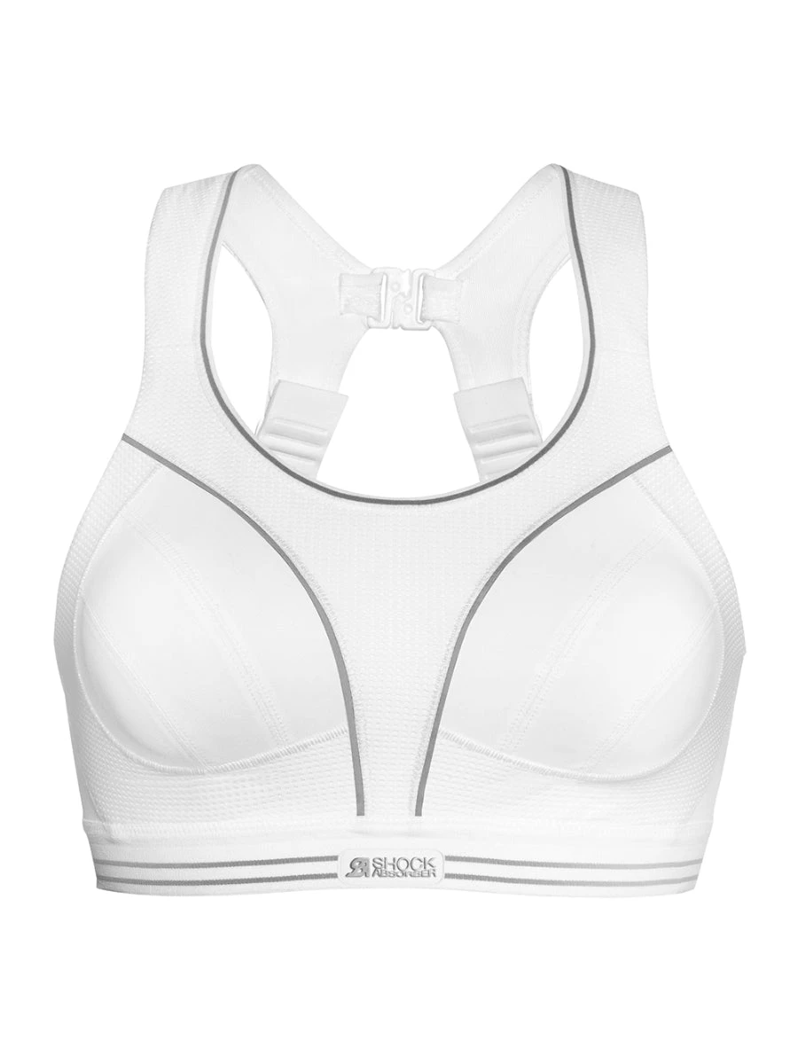 Shock Absorber Ultimate Run Sports Bra - White/Silver - Image 6