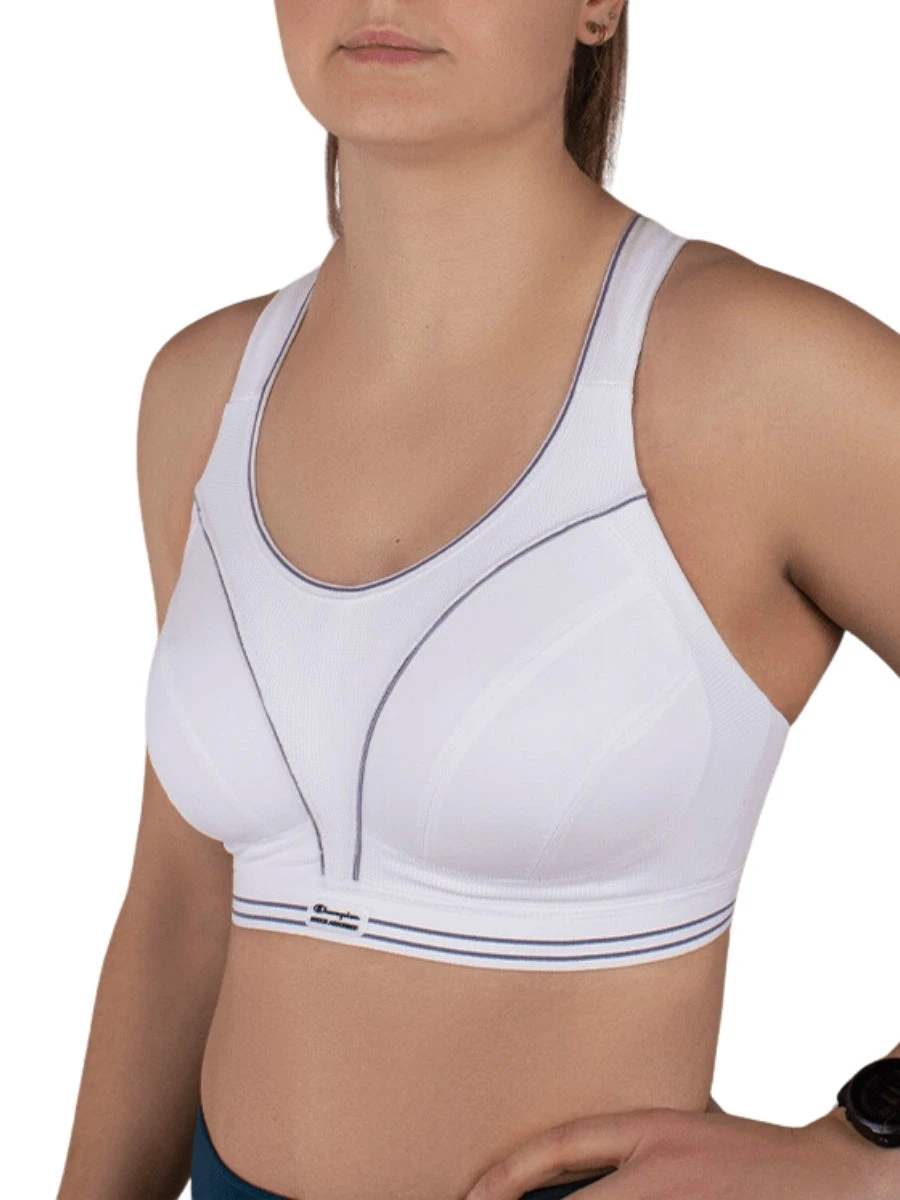 Shock Absorber Ultimate Run Sports Bra - White/Silver - Image 3