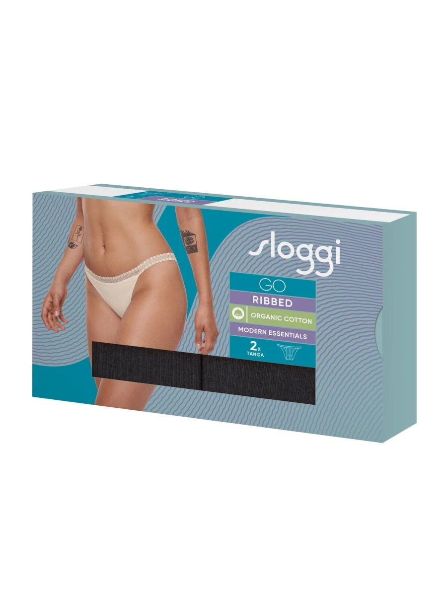 Sloggi GO Ribbed Tanga (2 Pack) - Image 2