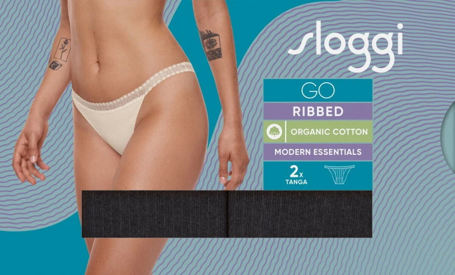 Sloggi GO Ribbed Tanga (2 Pack) - Image 6
