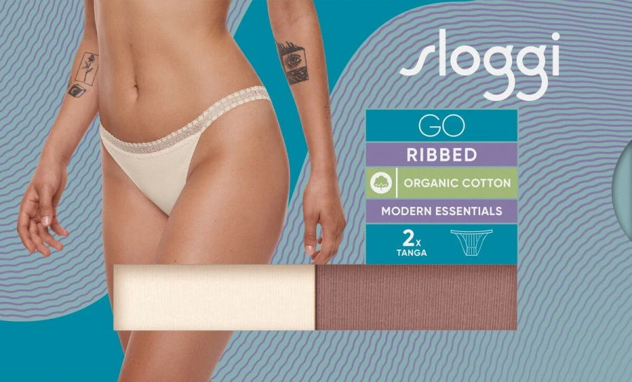 Sloggi GO Ribbed Tanga (2 Pack) - Image 12
