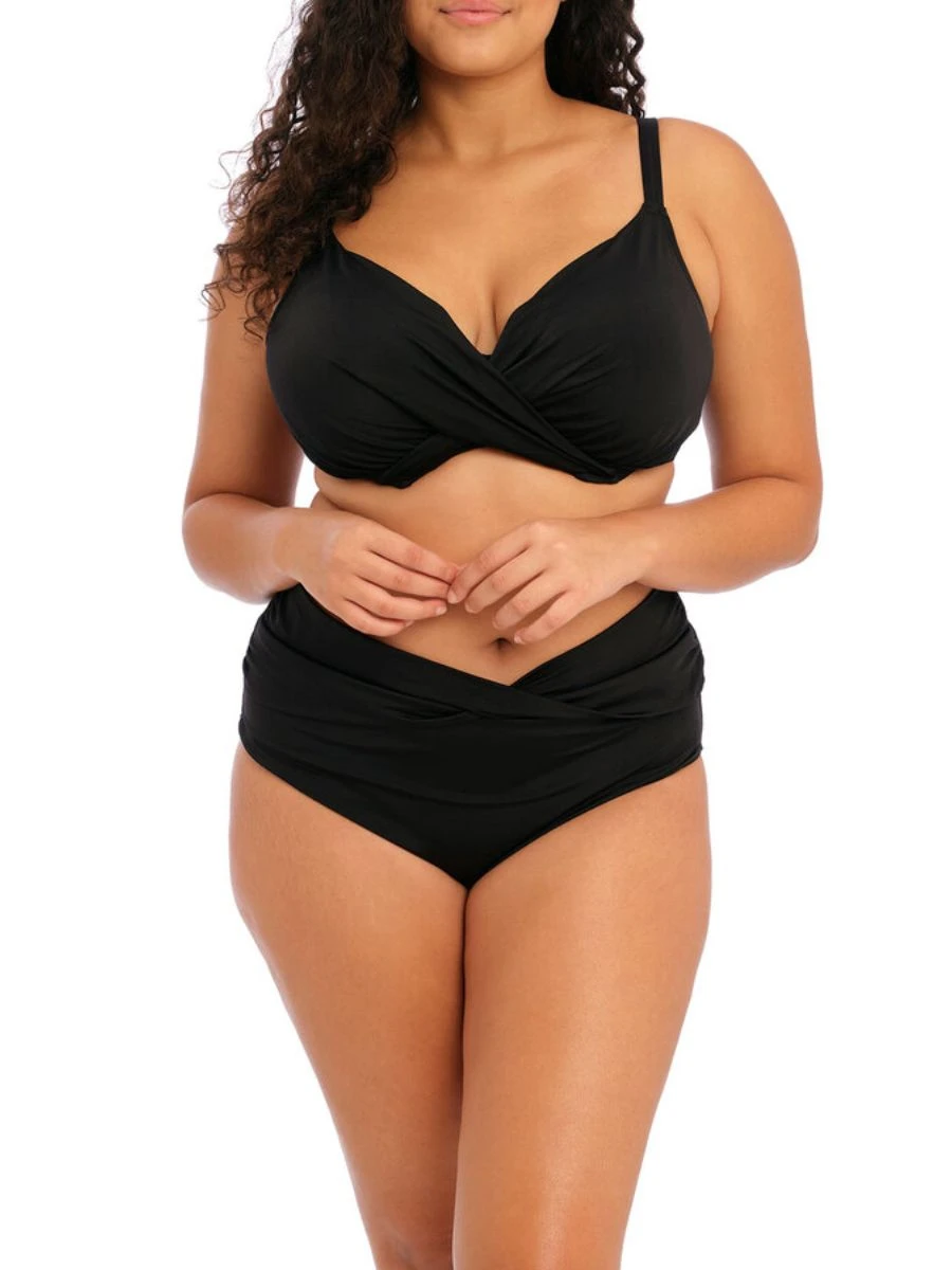 ELOMI Magnetic Plunge Bikini Top - Black - Image 3