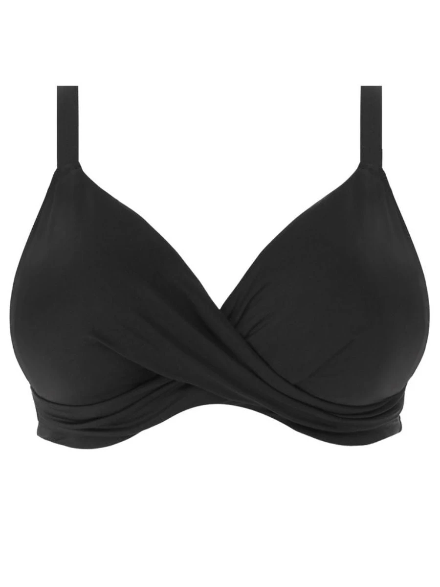ELOMI Magnetic Plunge Bikini Top - Black - Image 4