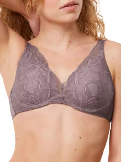 Triumph Body Make-Up Illusion Lace High Apex Bra - Pigeon Grey