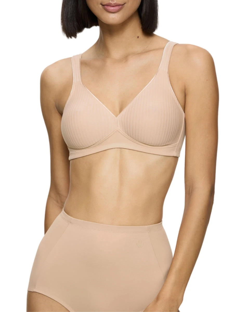 Triumph Modern Soft+Cotton Non-Wired Bra - Neutral Beige - Image 4
