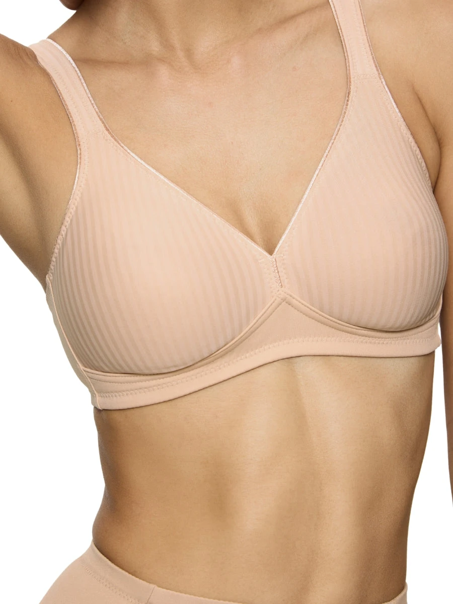 Triumph Modern Soft+Cotton Non-Wired Bra - Neutral Beige - Image 3