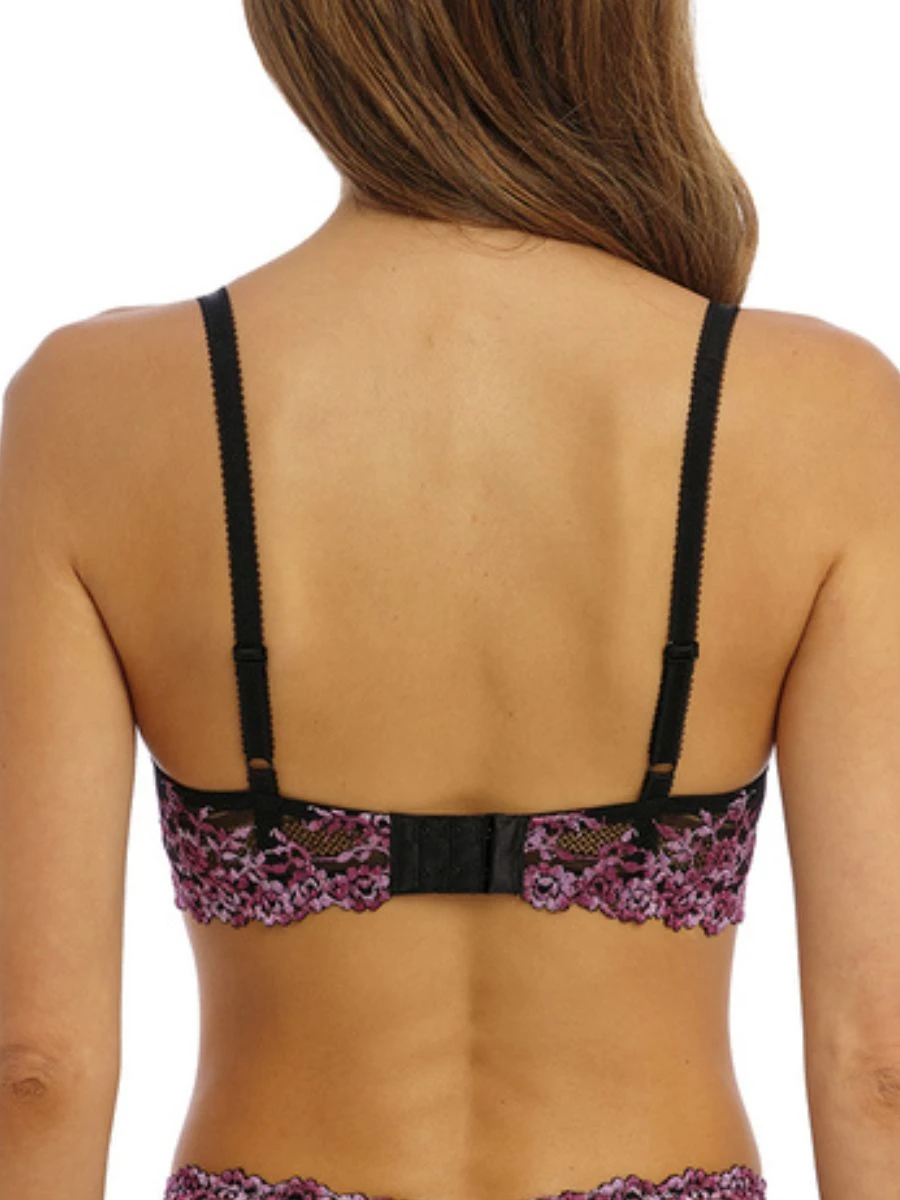 Wacoal Embrace Lace Underwire Bra - Black/ Berry Multi - Image 2