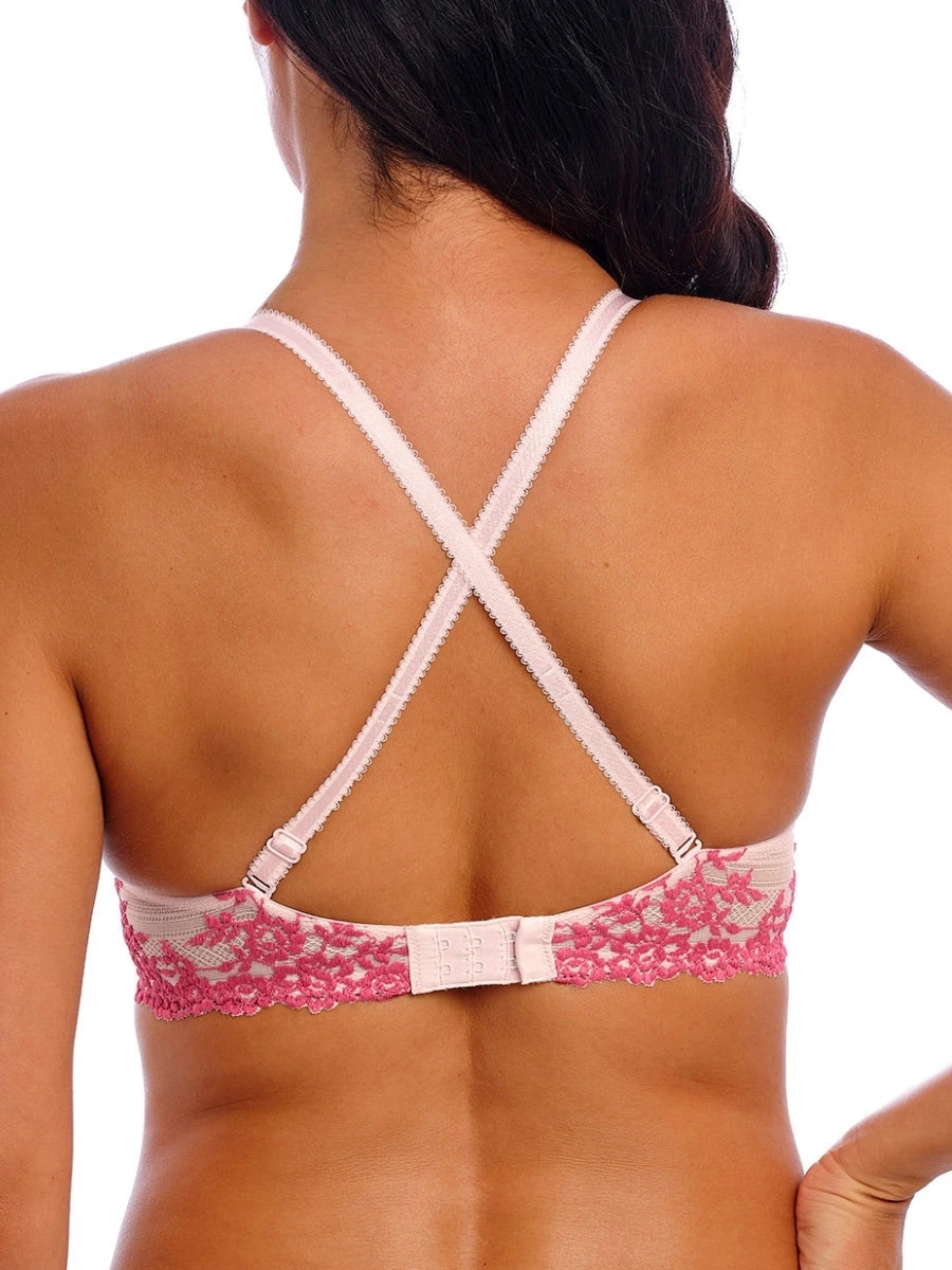 Wacoal Embrace Lace Plunge Underwire Bra - Ballet Slipper/Chateau Rose - Image 3