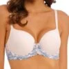 Wacoal Embrace Lace Contour Bra - Pastel Parchment/Blue Multi
