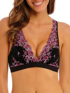 Wacoal Embrace Lace Soft Cup Bra - Black/ Berry Multi