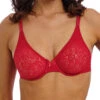 Wacoal Halo Lace Moulded Bra - Equestrian Red