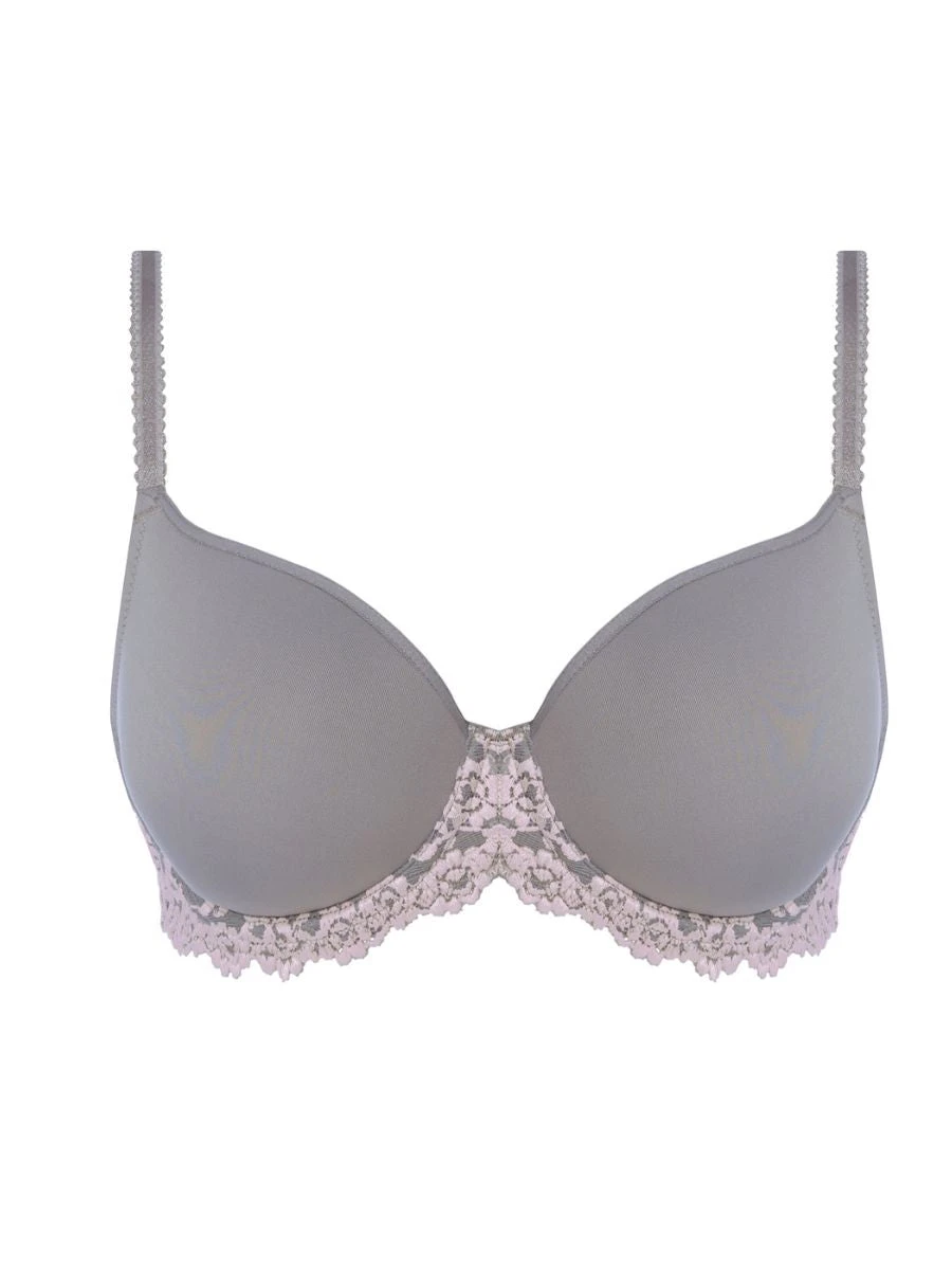 Wacoal Embrace Lace Contour Bra - Smoke/Crystal Pink - Image 4