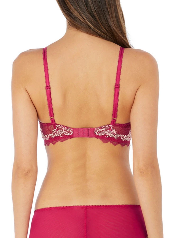 Wacoal Lace Perfection Plunge Push Up Bra - Cerise - Image 2