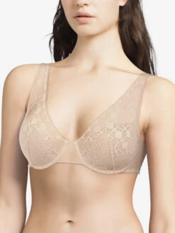 Chantelle Day To Night Plunge Spacer Bra - Golden Beige