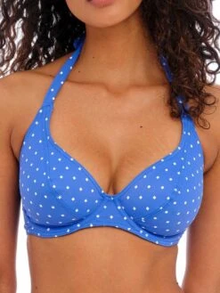 FREYA Jewel Cove Halter Bikini Top - Azure