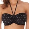 FREYA Jewel Cove Bandeau Bikini Top - Black
