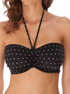 FREYA Jewel Cove Bandeau Bikini Top - Black