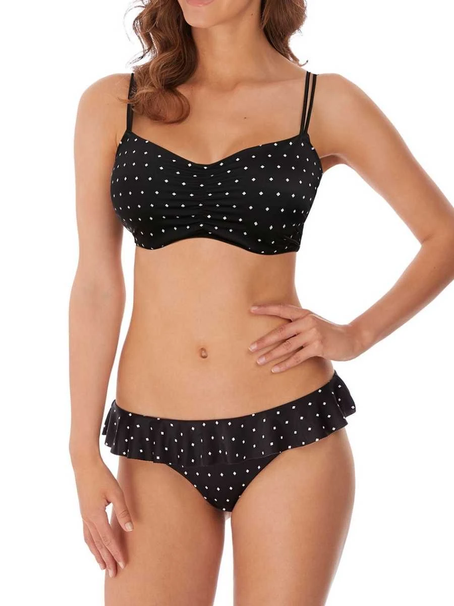 FREYA Jewel Cove Bralette Bikini Top - Black - Image 4