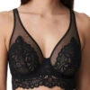 Twist First Night Longline Plunge Bra - Black