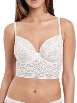 FREYA Soiree Lace Longline Bralette - White
